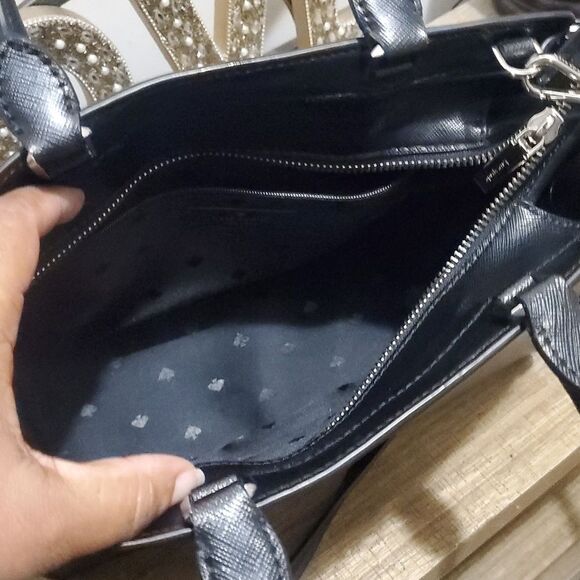 Kate Spade New York Staci Medium Black Leather Satchel Bag - Picture 10 of 12